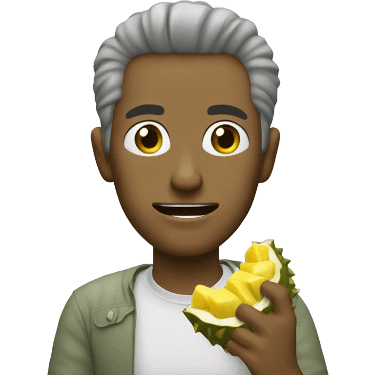 Man eatng durian emoji