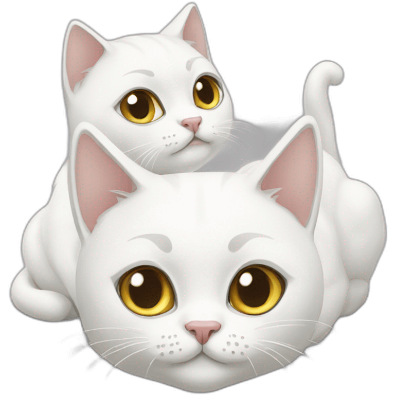 4 white cats emoji