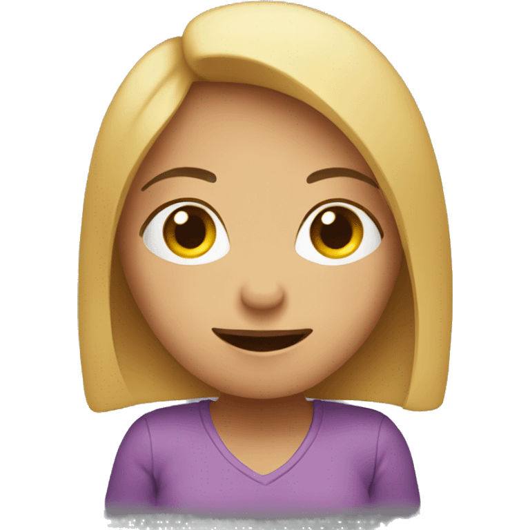 Girl talking at the computer emoji