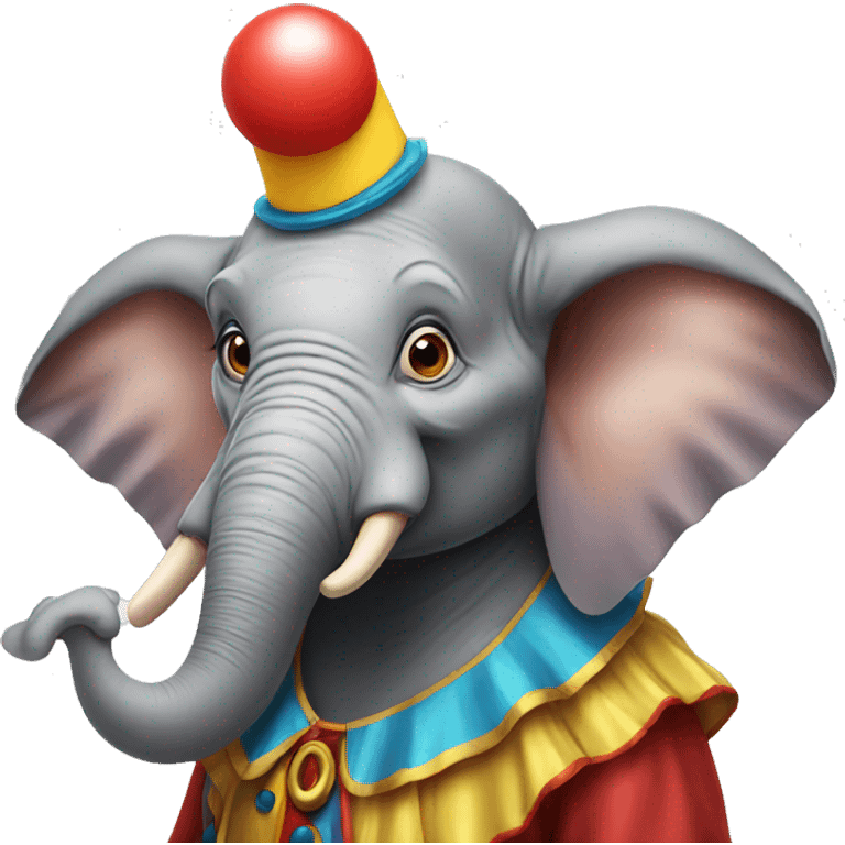 Clown elephant emoji