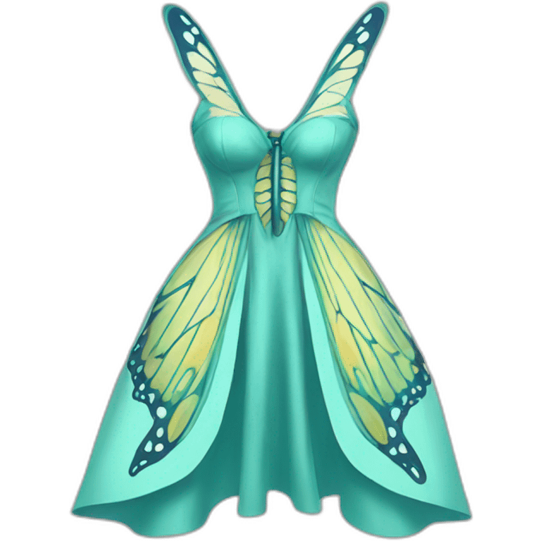 Butterfly inspired dress emoji