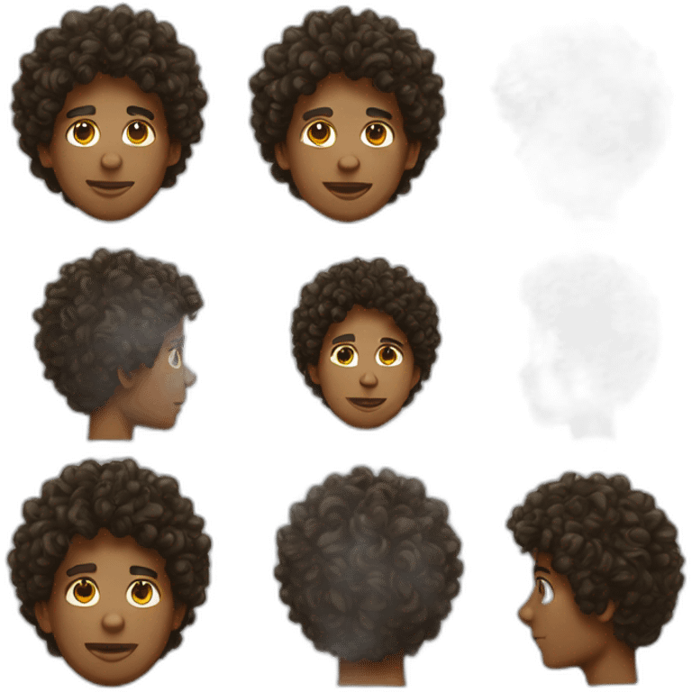 boy basketball curly hair emoji