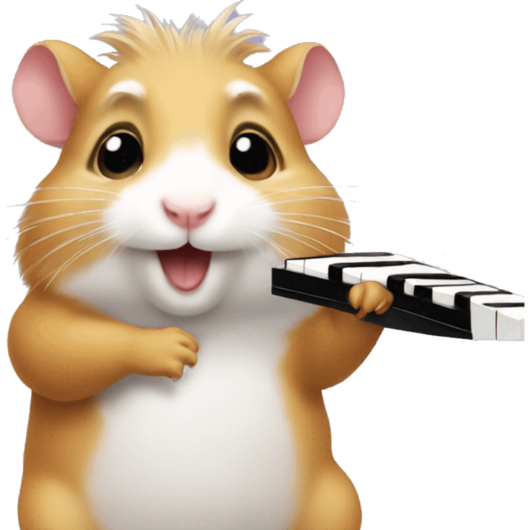 hamster plays piano emoji