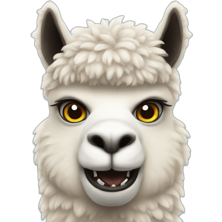 evil alpaca emoji