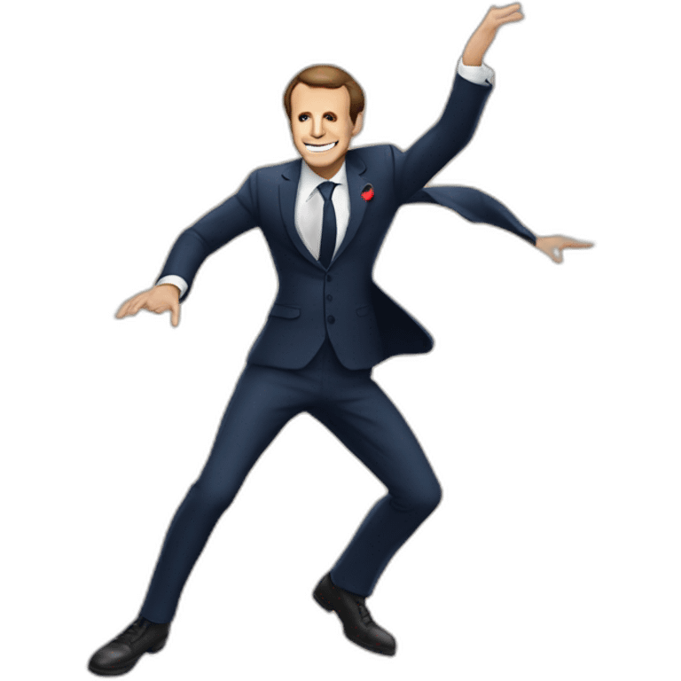 Macron qui danse le Skeu Skeu emoji