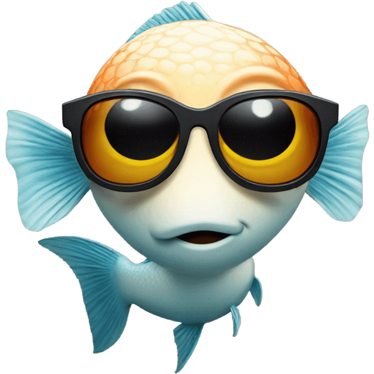 fish eith sunglasses emoji