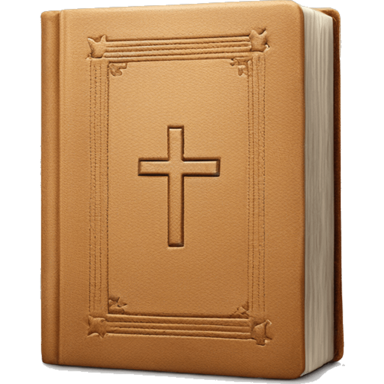 Bible, book closed, plain leather-bound cover emoji