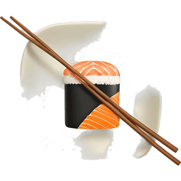 Sushi plate with chopsticks emoji