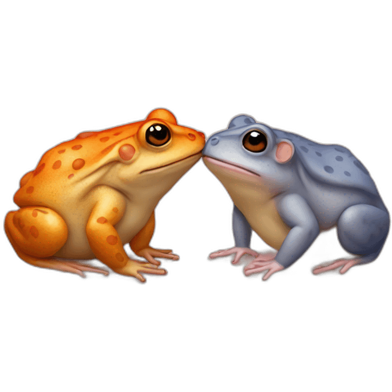 Toad kisses rat emoji