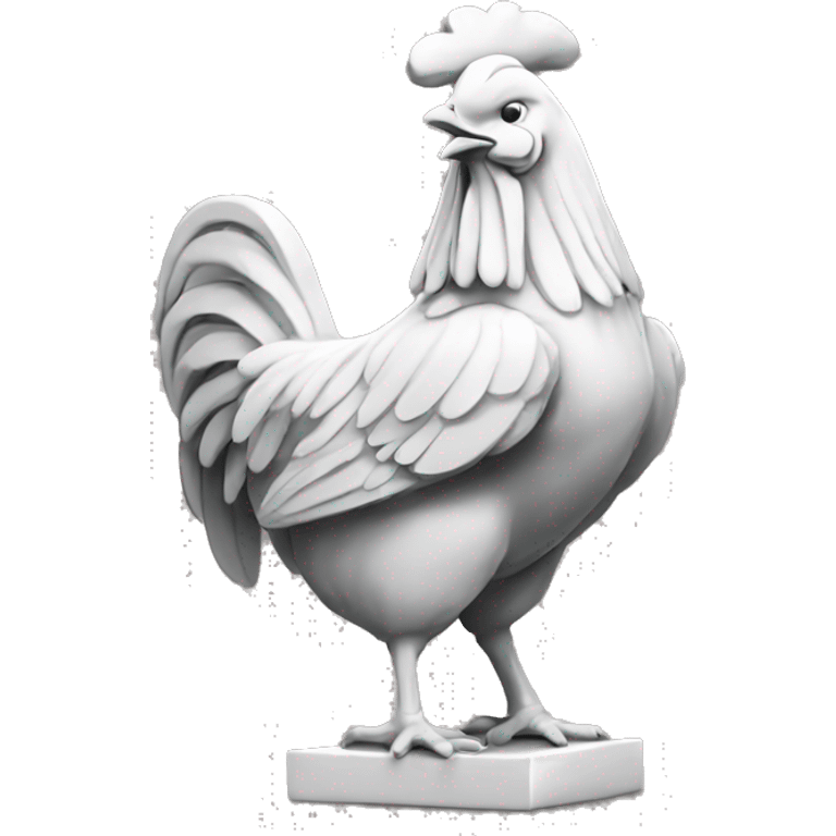 antient greek statue of chicken emoji