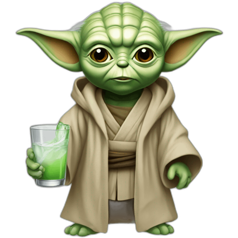 Yoda qui boit de la vodka  emoji