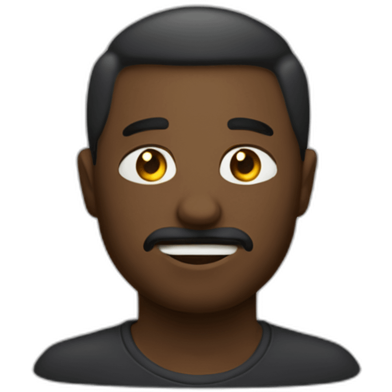 MITAD DE CUERPO DE UN PERSONAJE TOTAL MENTE NEGRO emoji