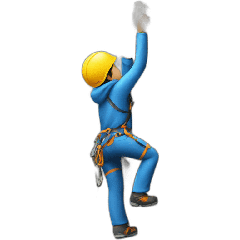 blue climbing stuff emoji