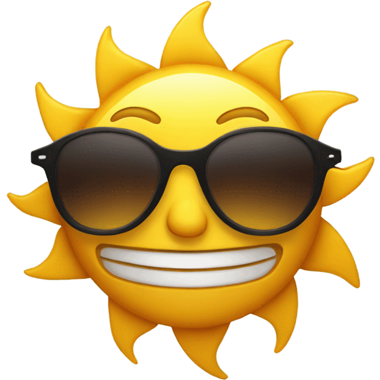 sun dog with glasses emoji