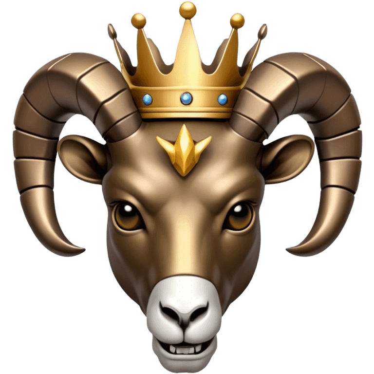 A terminator style Ram head in the  w/ a crown emoji