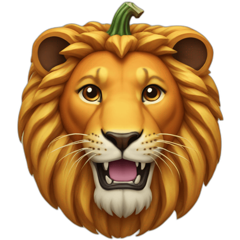 Lion pumpkin  emoji