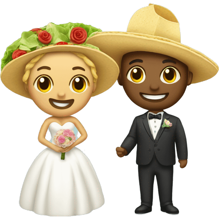 Two tacos getting married  emoji