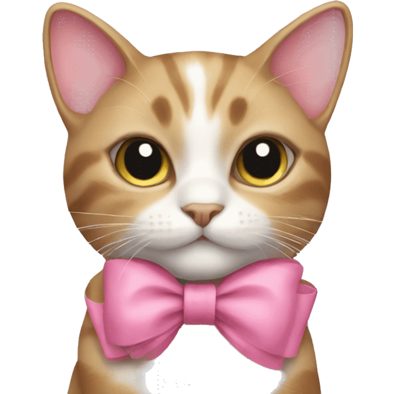 cat with pink bow emoji