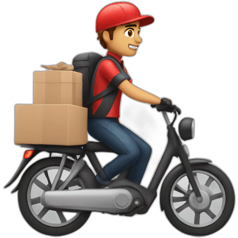 zomato delivery boy on bike emoji