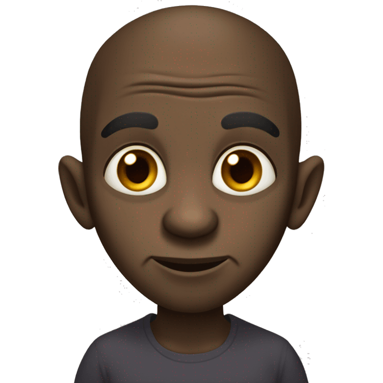 Somali goblin with stubbed beard and brown dark skin tone crooked nose  emoji