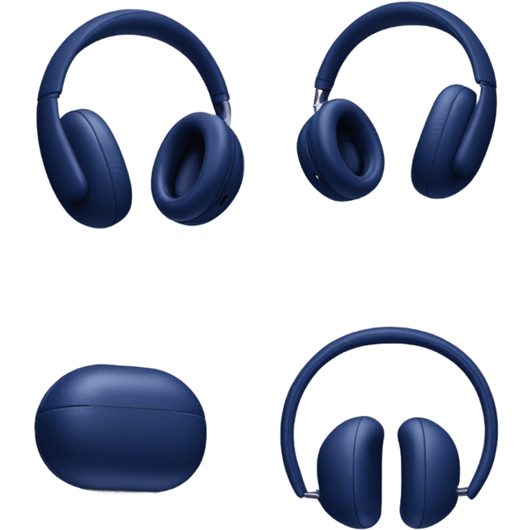 Dark blue AirPods Max emoji