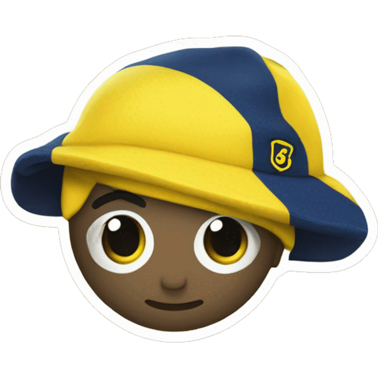 chico con gorro de lana y de color negro y camisa de la boca juniors y color de ppiel amarilla como los emojis de wassap emoji