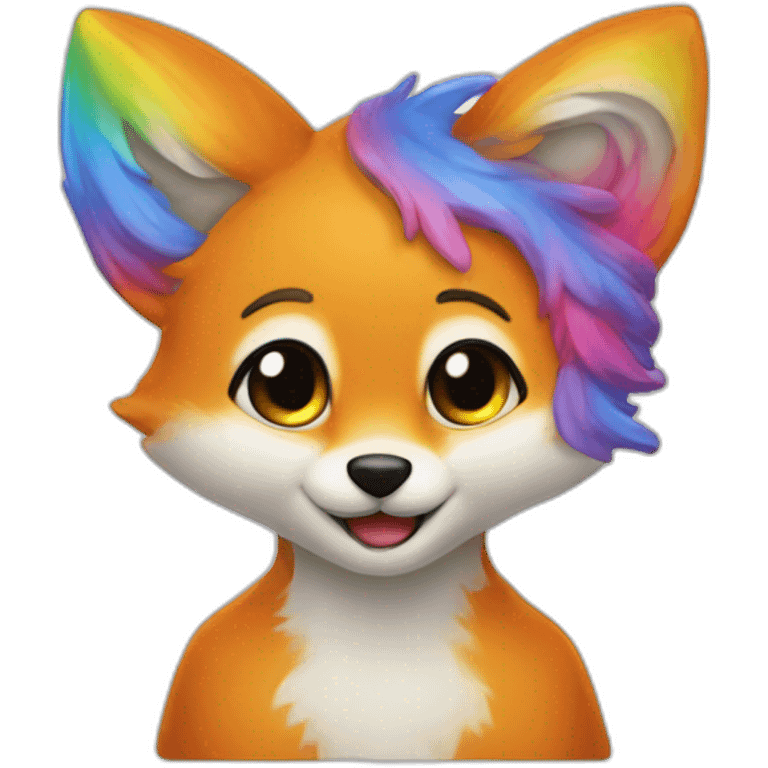 Renard arc-en-ciel emoji