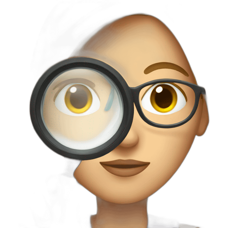 Woman with magnifying glass emoji