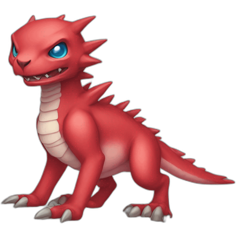 red baby Digimon creature full body emoji