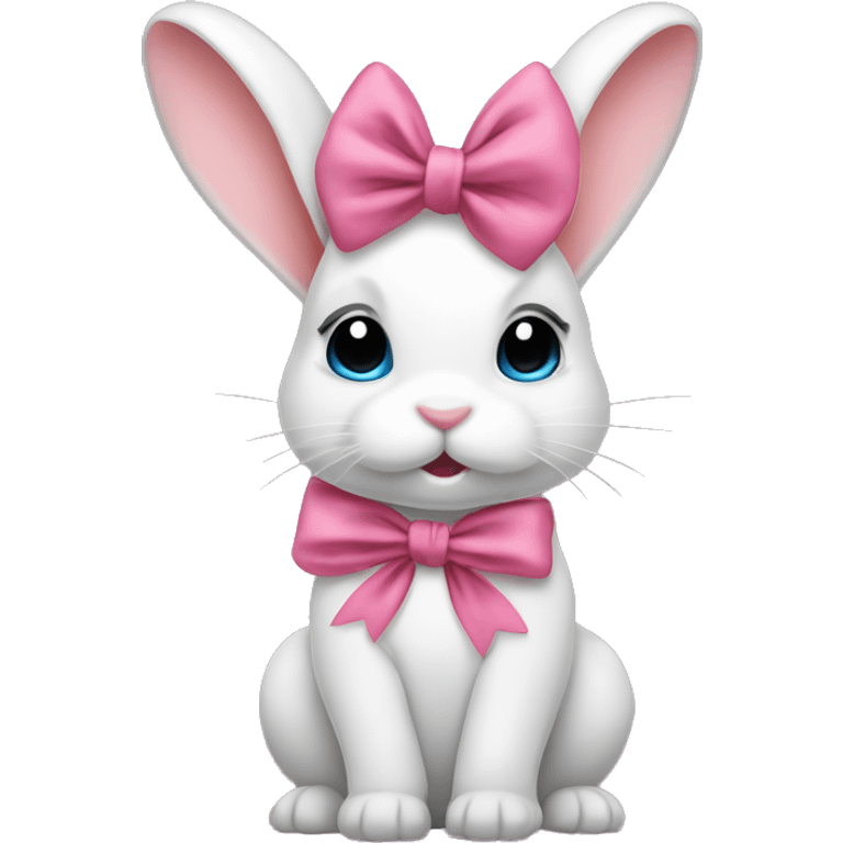 Bunny with coquette bow emoji