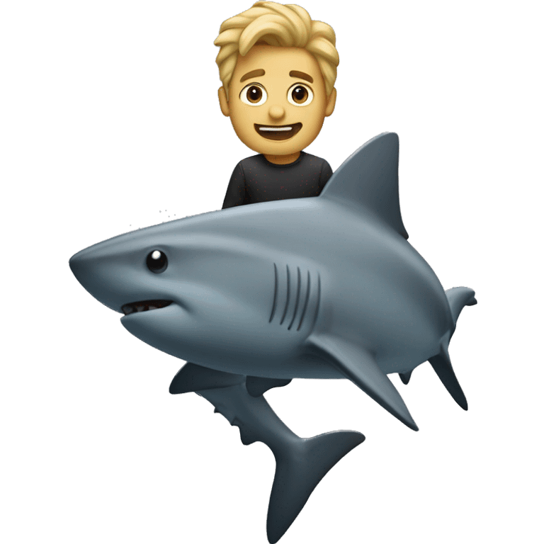 Sharky with hair emoji