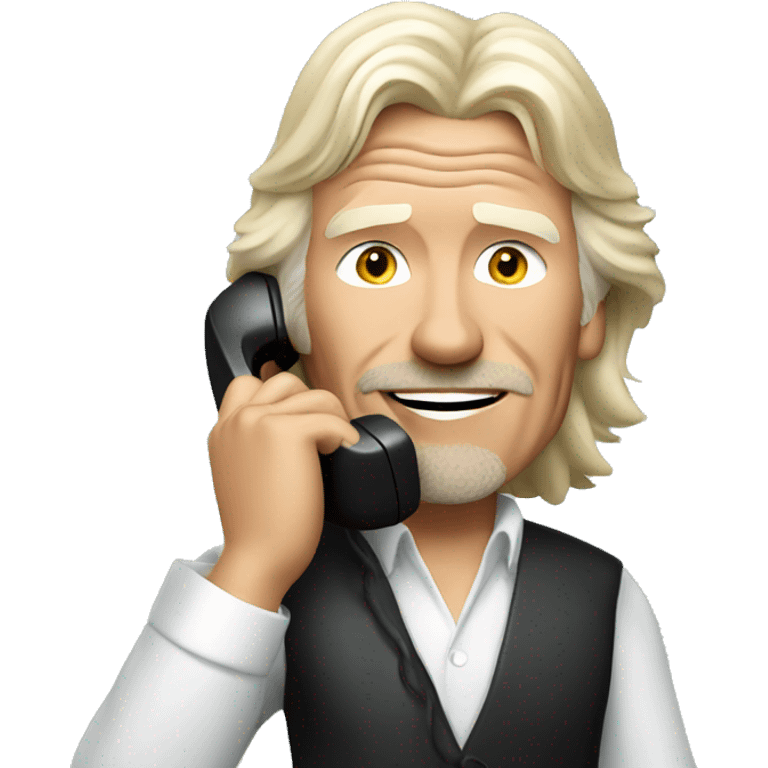 Richard Branson on the phone emoji