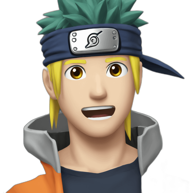 Naruto en train de faire un malaise emoji