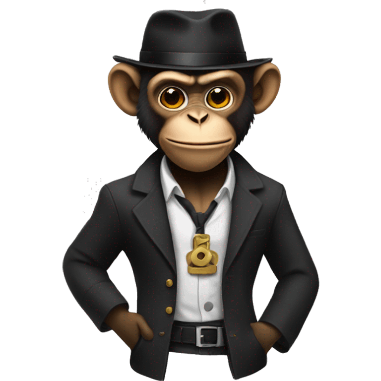 a monkey gangster emoji