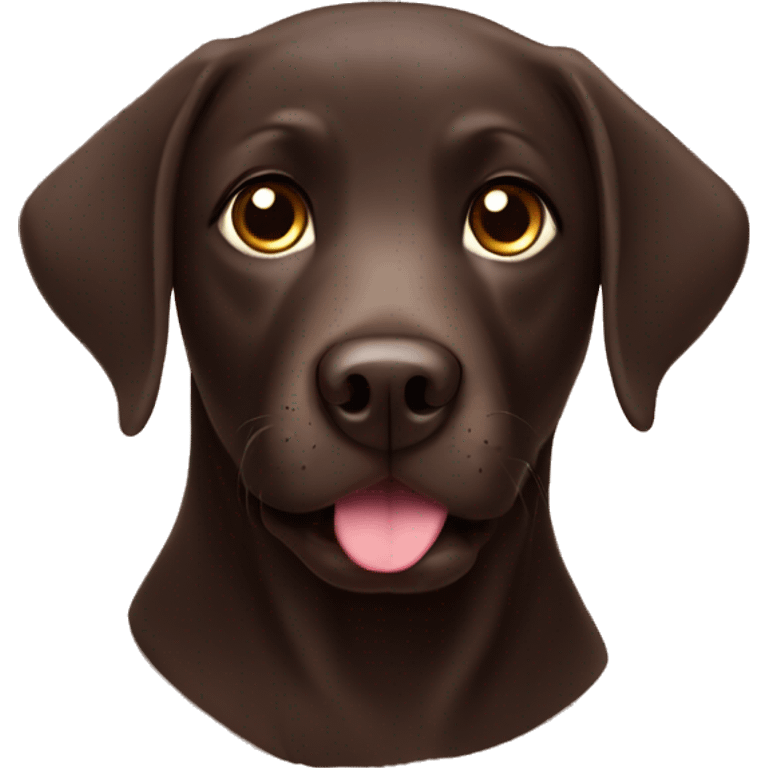 Dark Chocolate Labrador with cute stars and sparkles  emoji