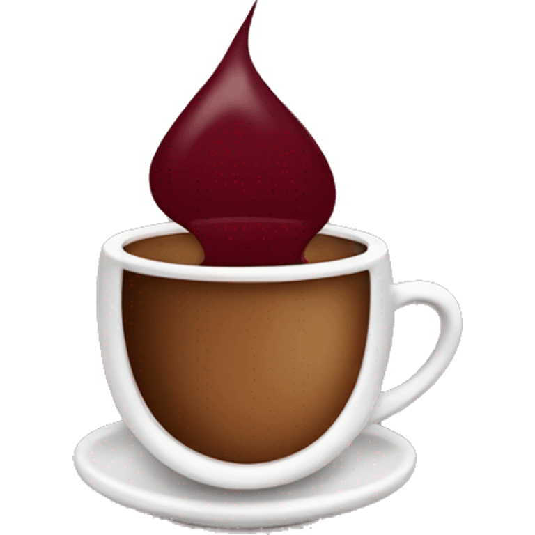  burgundy hot cup of coffee emoji