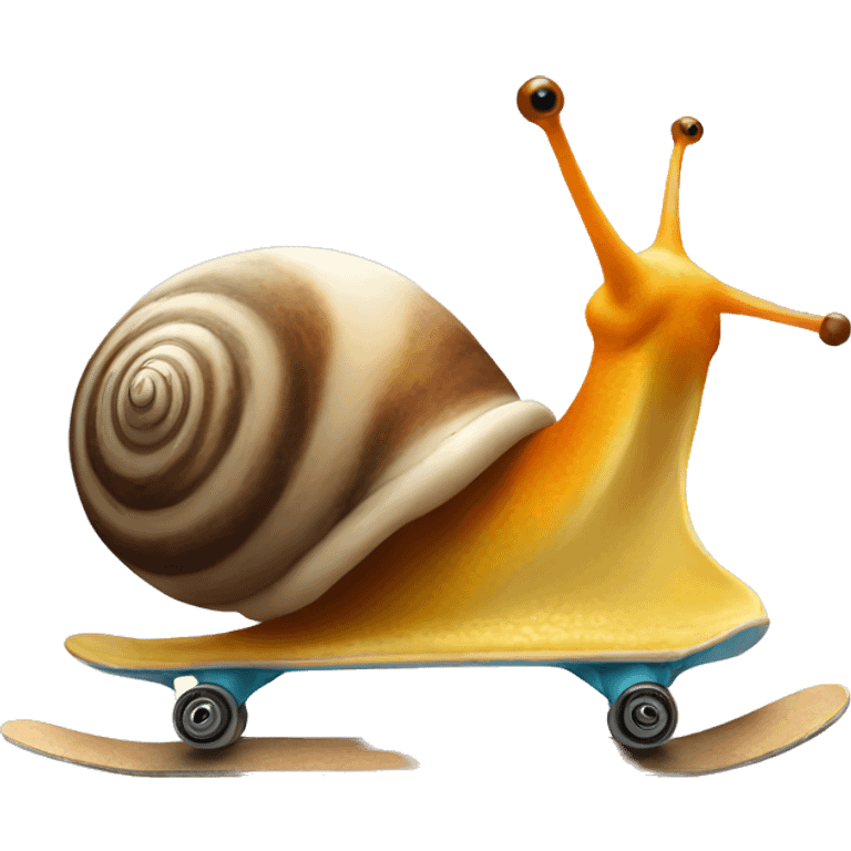 Snail on skate emoji