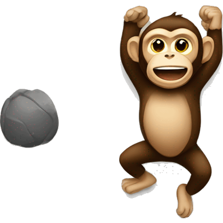 Monkey climbing the wall  emoji