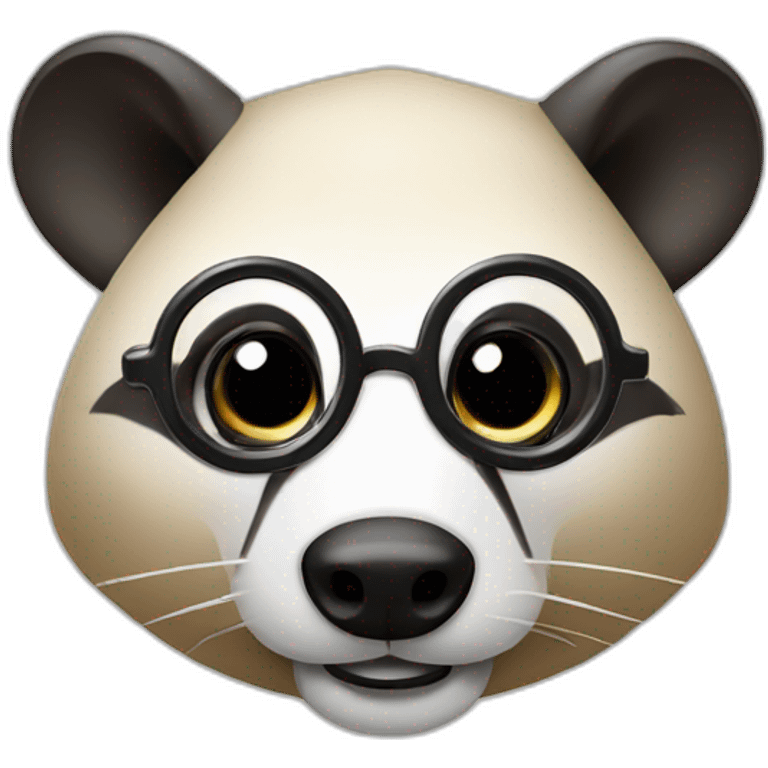 A badger with a monocle studying statistics emoji