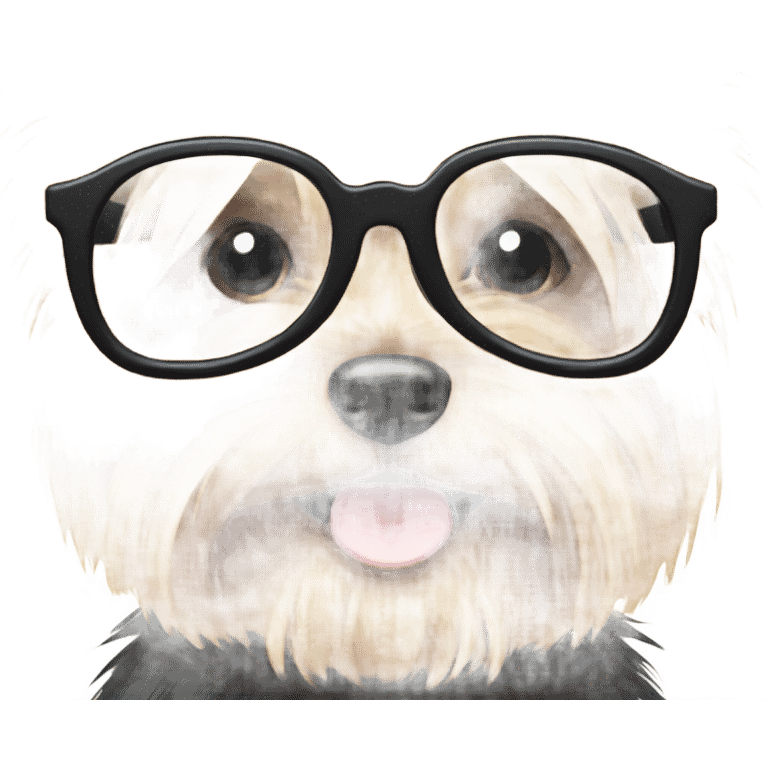 Yorkie with sunglasses  emoji