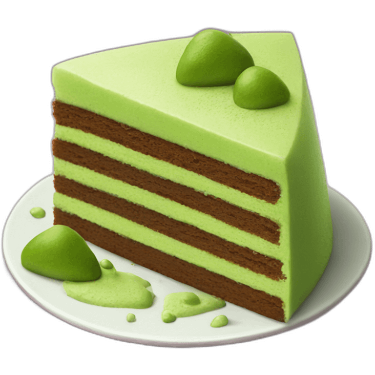 matcha cake triangle piece emoji