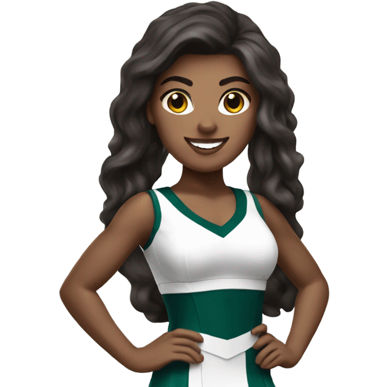 Philadelphia Eagles cheerleader brunette cheer emoji