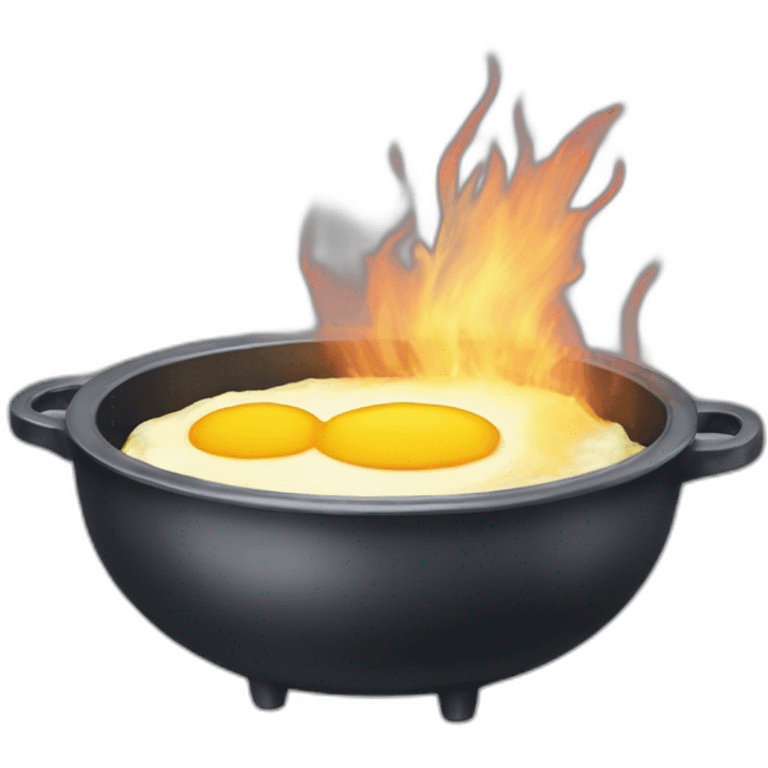 calcifer from howl's moving castle eat scrambled eggs emoji