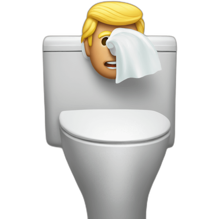 Donald Trump goes to the washroom emoji