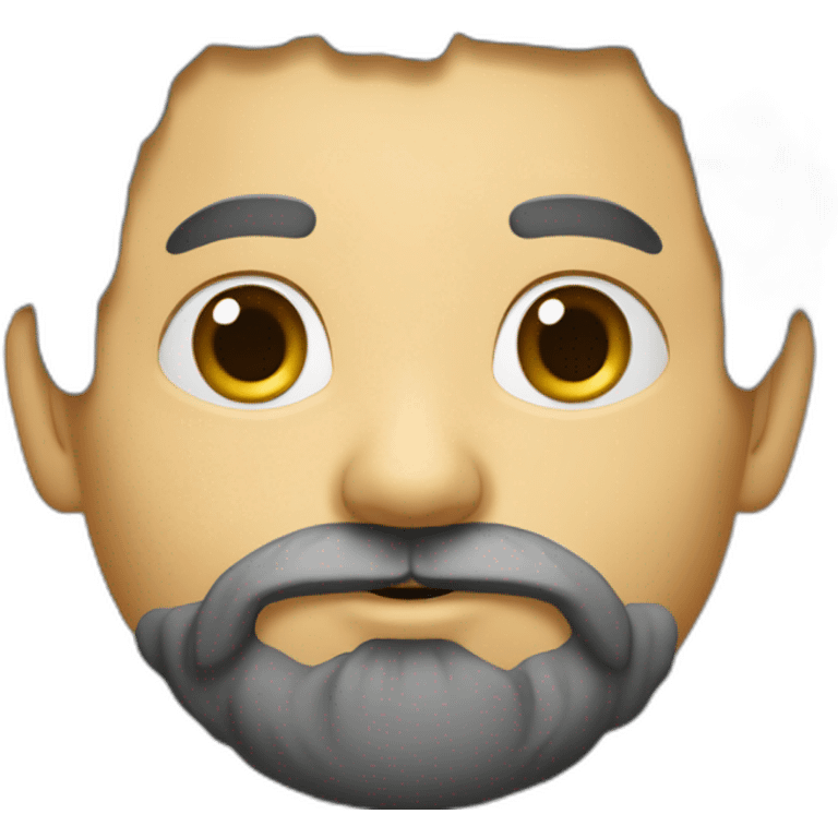 Un métisse avec des cheveux crépus une petite barbe emoji