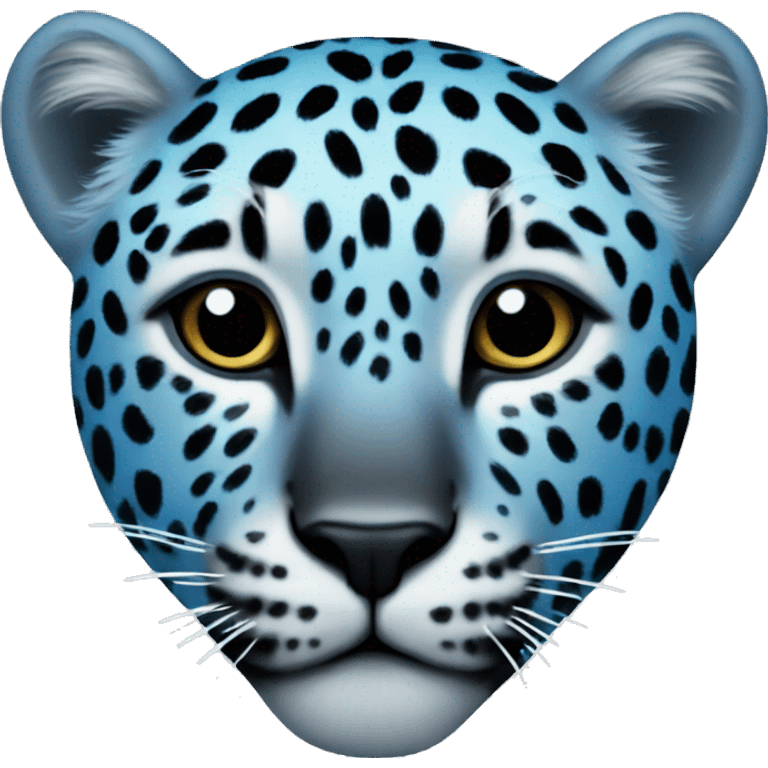 Blue leopard heart emoji