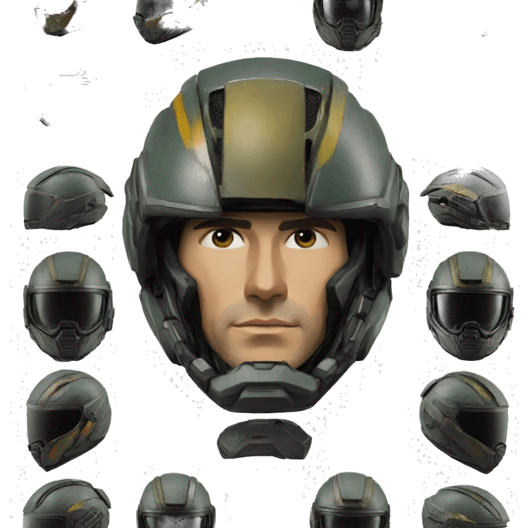 Edge of tomorrow Tom Cruise helmet front view emoji