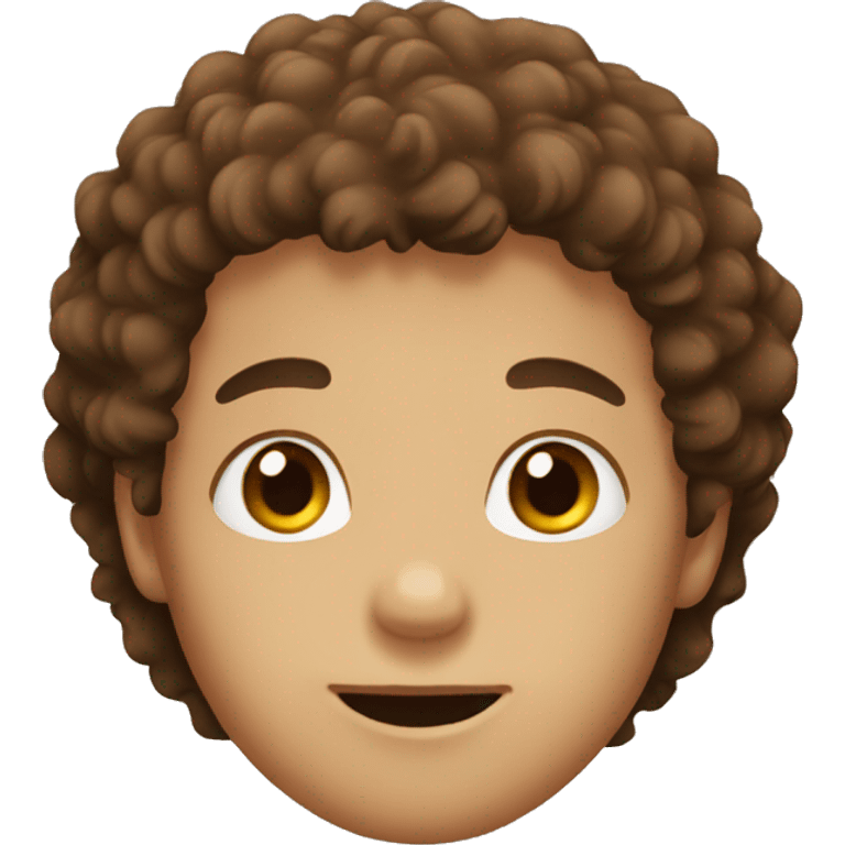  boy with brown fluffy hair emoji