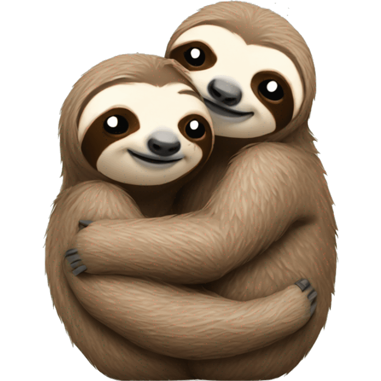 Sloths hugging emoji