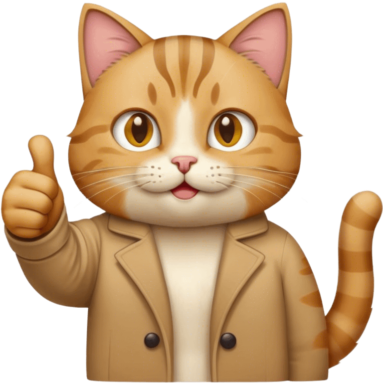 Cat giving thumbs up emoji